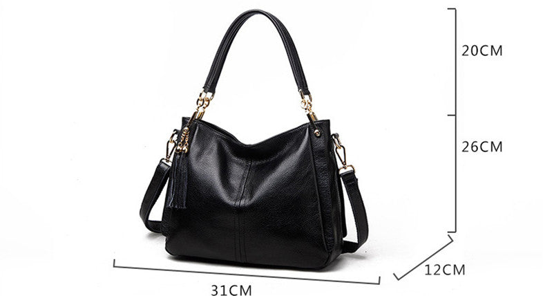 EGM300 BLACK Genuine Leather Bag