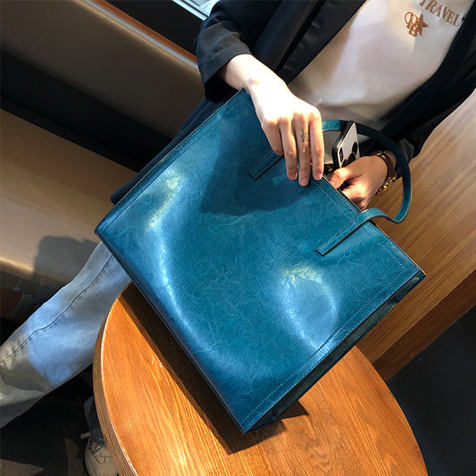 EGM283 BLUE Genuine Leather Bag