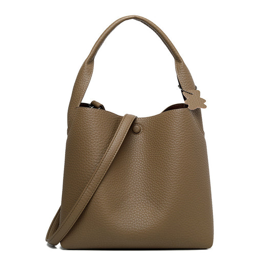 EMS163 KHAKI Vegan Leather Bag