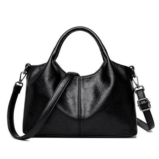 EMS143 BLACK Vegan Leather Bag