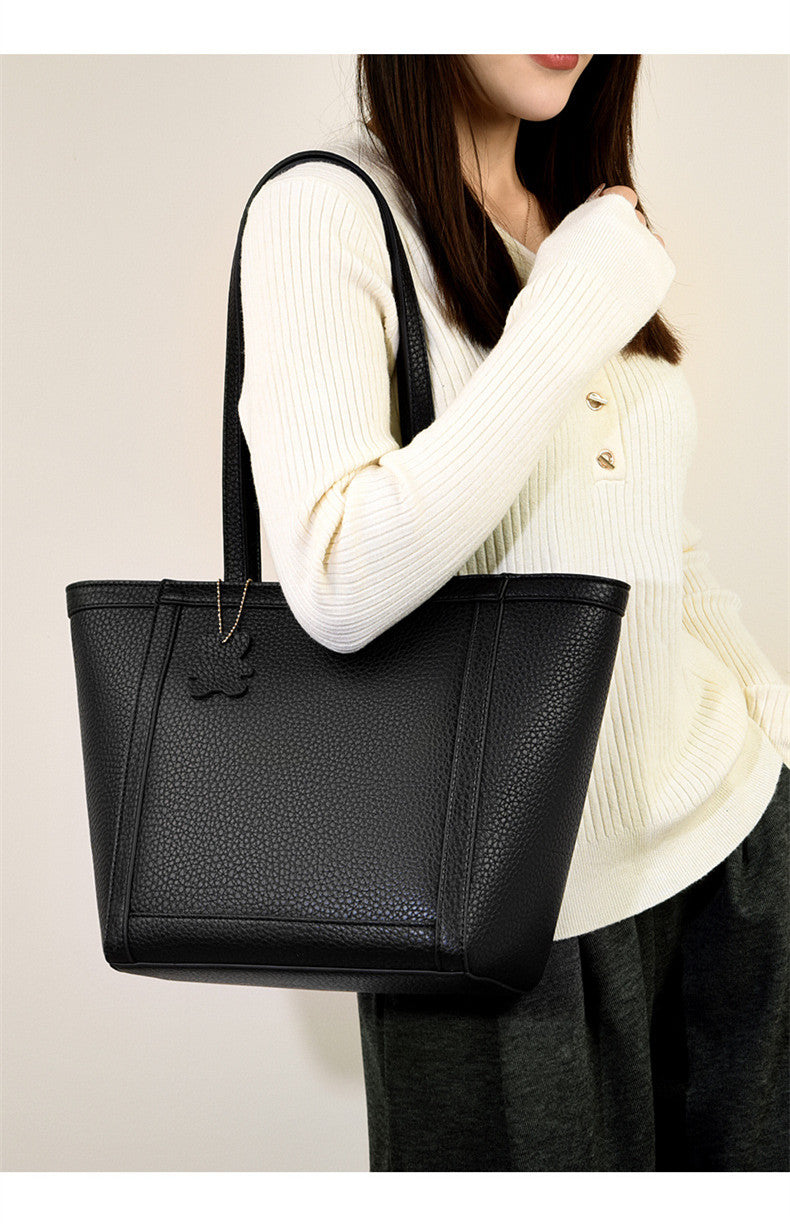 EMS168 BLACK Vegan Leather Bag