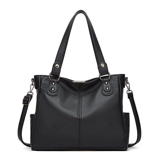 EMS175 BLACK Vegan Leather Bag