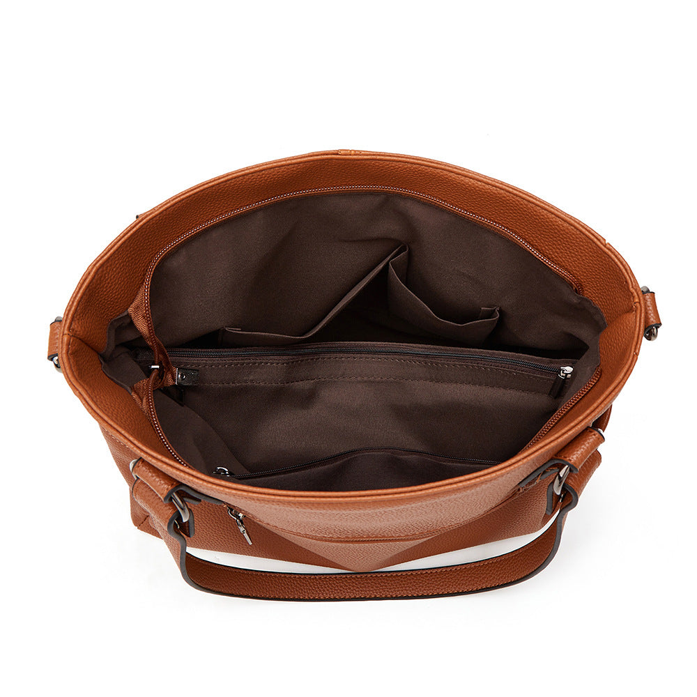 EMS175 TAN Vegan Leather Bag