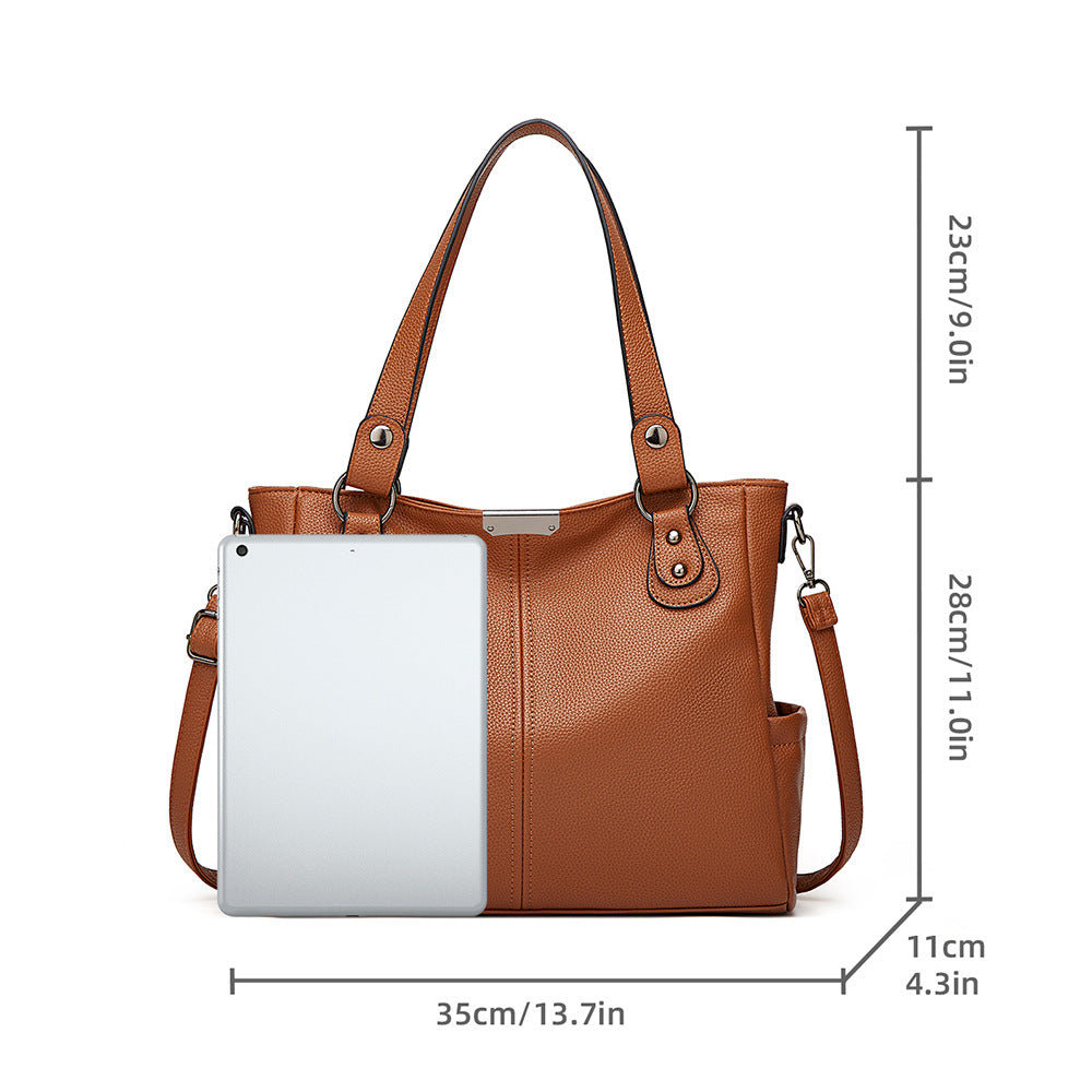 EMS175 TAN Vegan Leather Bag