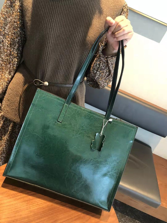 EGM283 GREEN Genuine Leather Bag