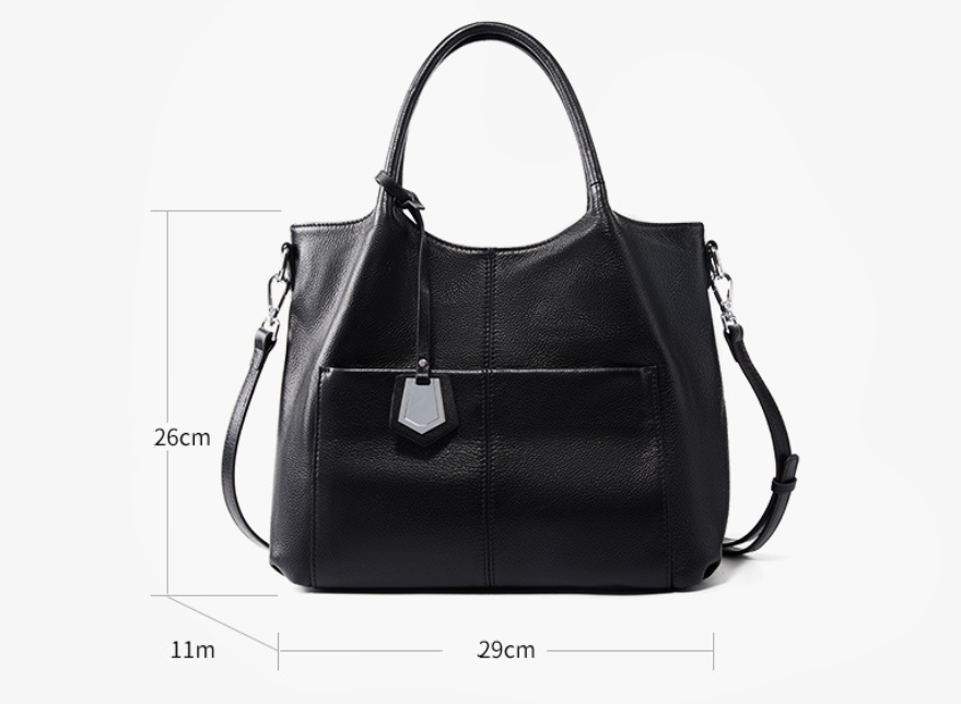 EGM266 BLACK Genuine Leather Bag